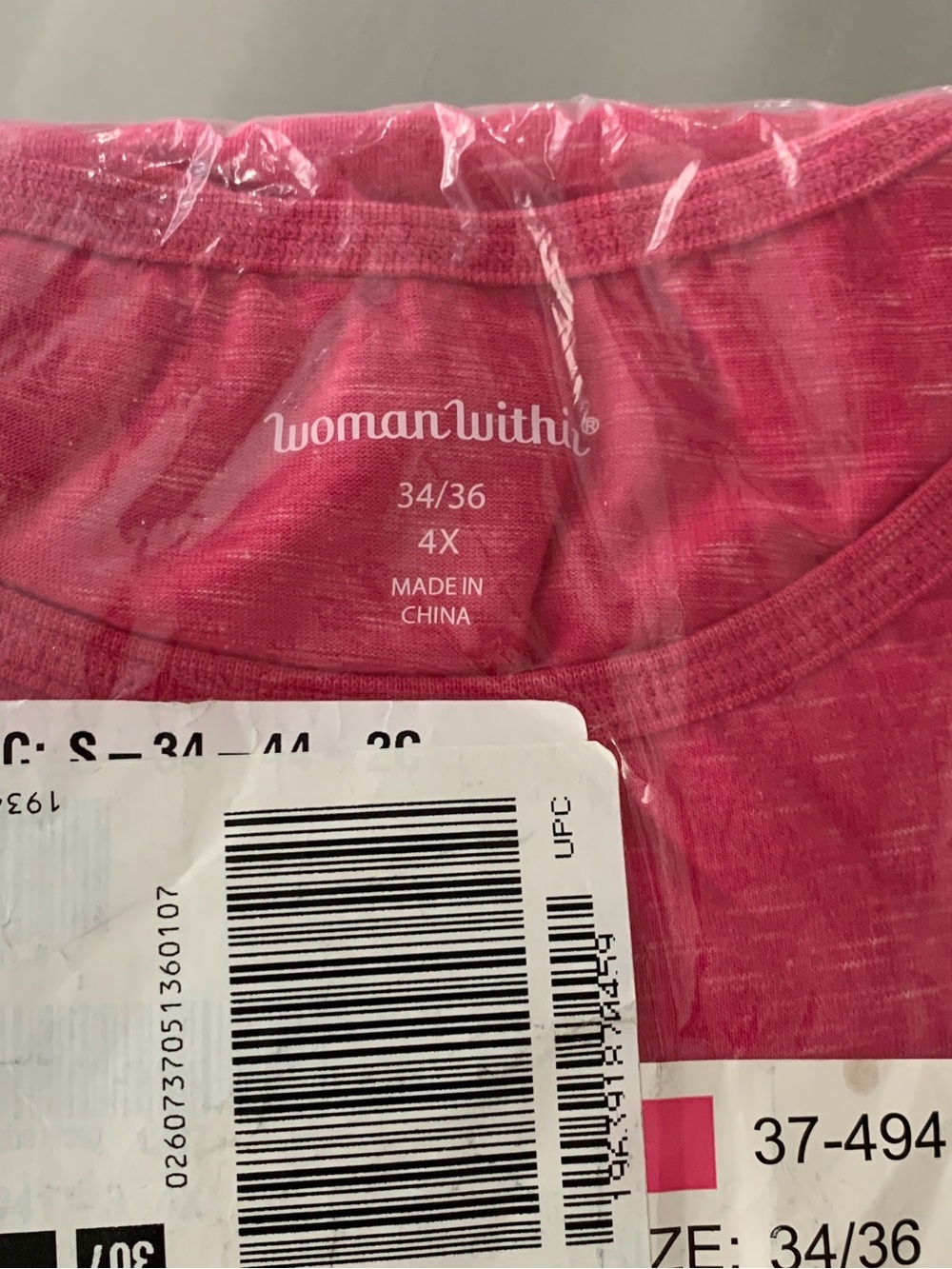Woman Within Brand Pink Tee Shirt Top - Size 4X - New